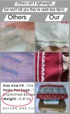 Handloom Pure Cotton Black Baluchari Saree - White & Red Buti - Image 9