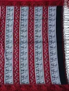 Handloom Pure Cotton Black Baluchari Saree - White & Red Buti - Image 5