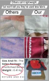 Authentic Handloom Pure Cotton Black Tant Saree - Red & Golden Buti - Image 8