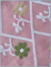 Handloom Pure Cotton Light Mauve Jamdani Saree - White, Golden & Green Buti - Image 5