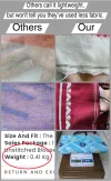Handloom Pure Cotton Light Sky Blue Jamdani Saree - Golden, Blue & White Buti - Image 8