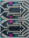 Handloom Pure Mercerised Cotton Black Tant Saree - Turquoise, Magenta, Light Golden Buti - Image 6