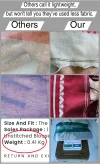 Khadi Cotton Buti Dark Turquoise Saree - White Buti - Image 7