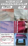 Khadi Cotton Salmon Pink Saree - White Buti - Image 8