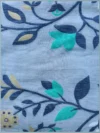 Pure Cotton Slate Gray Modern Jamdani Saree - Golden, Turquoise & White Buti - Image 4