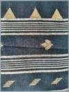Handloom Glossy Pure Cotton Black Tant Saree - Golden Buti - Image 6