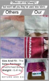 Handloom Glossy Pure Cotton Dark Magenta Tant Saree - Golden Buti - Image 8