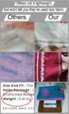 Handloom Lata Design Pure Cotton Cadet Blue Saree - Magenta & Orange Buti - Image 9