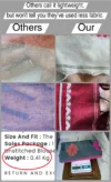 Handloom Lata Design Pure Cotton Slate Saree - Magenta & Orange Buti - Image 9