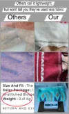 Handloom Pure Cotton Turquoise Dhakai Jamdani Saree - Coffee, Blue & White Buti - Image 8