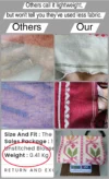 Handloom Pure Cotton White Dhakai Jamdani Saree - Magenta, Green & Light Coffee Buti - Image 9