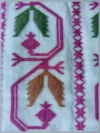 Handloom Pure Cotton White Dhakai Jamdani Saree - Magenta, Green & Light Coffee Buti - Image 6