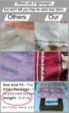 Handloom Shiny Cotton Burnt Maroon Saree - White & Red Buti - Image 8