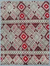 Handloom Shiny Cotton Burnt Maroon Saree - White & Red Buti - Image 5