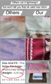 Handloom Soft Cotton Slate Gray Tant Saree - Magenta & Orange Buti - Image 8