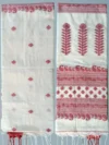 Handloom Soft Cotton White Tant Saree - Red Buti - Image 7