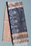 Khadi Cotton Sandy Tan Saree - White Buti - Image 6