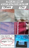 Pure Cotton Aqua Blue Modern Jamdani Saree - Golden, Magenta & Black Buti - Image 8