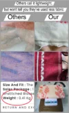 Pure Cotton Light Peach Modern Jamdani Saree - Red, White, Black & Light Coffee Buti - Image 8